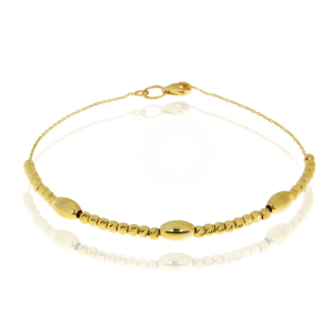 Złota bransoletka z koralikami Charms –  pr 585